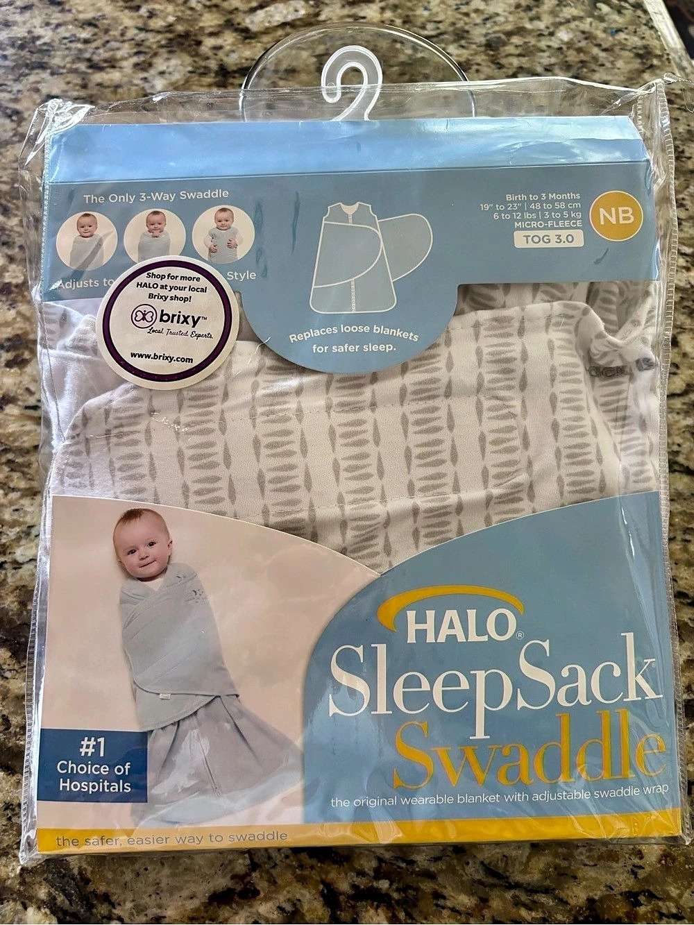 HALO SleepSack Swaddle Micro-Fleece Newborn-3 month EUC